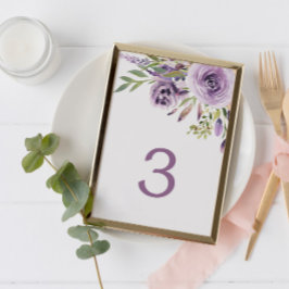 紫バラフローラ表3結婚の表番号 テーブルナンバー
