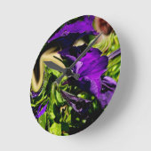 紫パニック ラウンド壁時計 (傾斜)