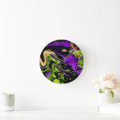 紫パニック ラウンド壁時計 (ホーム)