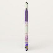 紫パンジーみすぼらしいシックな水色ピンクブルー Case-Mate iPhoneケース (裏面/左)