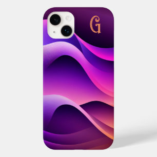 紫パーソナライズされたとオレンジの波 Case-Mate iPhone 14 PLUSケース