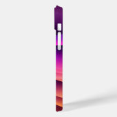 紫パーソナライズされたとオレンジの波 Case-Mate iPhoneケース (裏面 / 左)