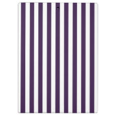 紫パーソナライズされたと白のクリップボストライプのード クリップボード (裏面)