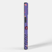 紫パーソナライズされたのカラフルハートiPhone 14ケース Case-Mate iPhoneケース (裏面 / 右)