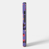 紫パーソナライズされたのカラフルハートiPhone 14ケース Case-Mate iPhoneケース (裏面 / 左)