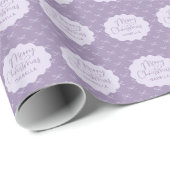 紫パーソナライズされたのシンプルクリスマス ラッピングペーパー (ロールコーナー)