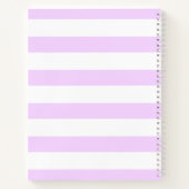 紫パーソナライズされたのストライプチェックリスト ノートブック (裏面)
