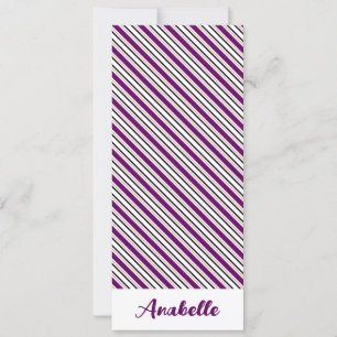 紫パーソナライズされたのストライプブックマーク