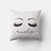 紫パーソナライズされたのダイヤモンド クッション (裏面)