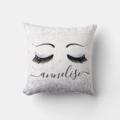 紫パーソナライズされたのダイヤモンド クッション (正面)