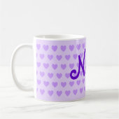 紫パーソナライズされたのナナ コーヒーマグカップ (左)