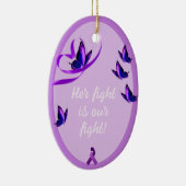 紫パーソナライズされたのハートセラミックまたは セラミックオーナメント (右)