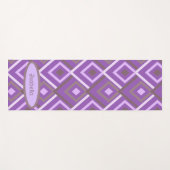 紫パーソナライズされたのモダン抽象芸術 ヨガマット (正面(横))