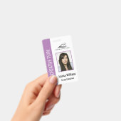 紫パーソナライズされたの企業の従業員セキュリティID バッジ (手持ち)