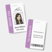 紫パーソナライズされたの企業の従業員セキュリティID バッジ (正面＆裏面)