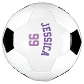 紫パーソナライズされたの名前番ミニマル号 サッカーボール (回転)