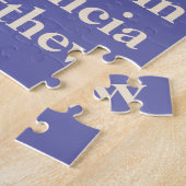 紫パーソナライズされたの孫名 ジグソーパズル (側面)