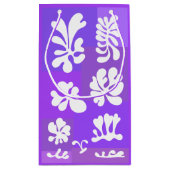 紫パーソナライズされたの抽象芸術シェイプデザイン | スモールペーパーバッグ (裏面)