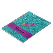 紫パーソナライズされたの花の名前 ノートブック (左側)