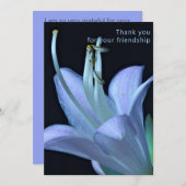 紫パーソナライズされたの花クローズアップサンキューカード サンキューカード (正面/裏面)