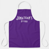 紫パーソナライズされたエプロン エプロン (正面)