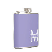 紫パーソナライズされたエレガントモノグラムと名前 フラスク (右)