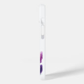 紫パーソナライズされたエレガントモノグラム Case-Mate iPhoneケース (裏面 / 左)