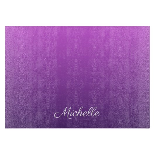 紫パーソナライズされたグラデーション カッティングボード (正面)