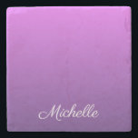 紫パーソナライズされたグラデーション ストーンコースター<br><div class="desc">紫パーソナライズされたグラデーション</div>
