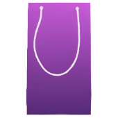 紫パーソナライズされたグラデーション スモールペーパーバッグ (正面)