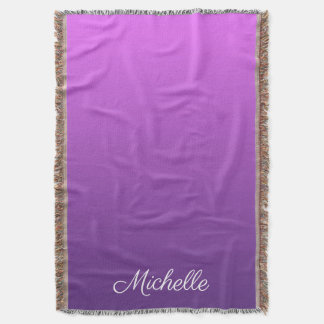 紫パーソナライズされたグラデーション スローブランケット