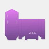 紫パーソナライズされたグラデーション フェイバーボックス (折り畳みなし)