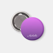 紫パーソナライズされたグラデーション マグネット (正面/裏面)