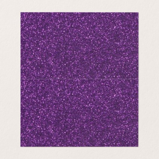 紫パーソナライズされたグリッター 名刺 (内部フラット)