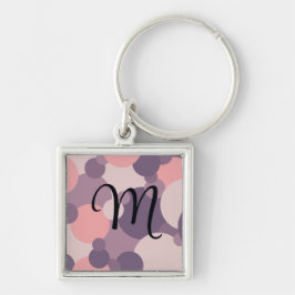 紫パーソナライズされたピンク分子キーチェーン キーホルダー