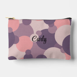 紫パーソナライズされたピンク分子トイレタリーポーチ アクセサリーポーチ