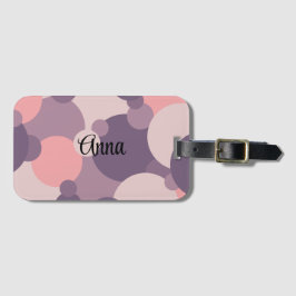 紫パーソナライズされたピンク分子ラゲッジタグ ラゲッジタグ