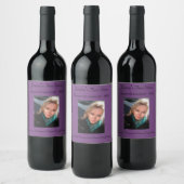 紫パーソナライズされたブドウ |写真 ワインラベル (ボトル)