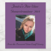 紫パーソナライズされたブドウ |写真 ワインラベル (シングルラベル)