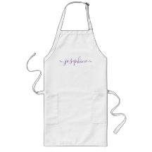 紫パーソナライズされた台名大人エプロン