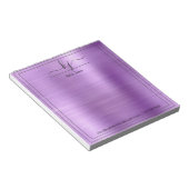 紫パーソナライズされた名 |のデスクから ノートパッド (アングル)
