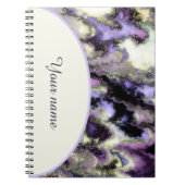 紫パーソナライズされた大理石 ノートブック (正面)