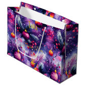 紫パーソナライズされた抱き枕付き大フェスティバル ラージペーパーバッグ (正面アングル)