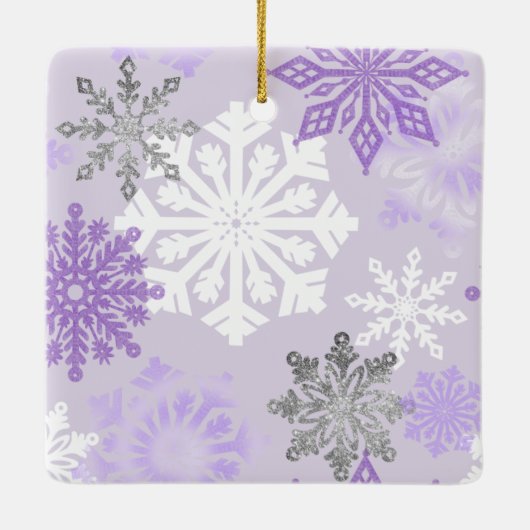 紫パーソナライズされた極熊セラミックオーナメント セラミックオーナメント (裏面)