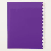 紫パーソナライズされた王室のと白のビジネス・ロゴ プランナー手帳 (裏面)