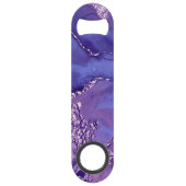 紫パーソナライズされた白水彩曼荼羅 スピード栓抜き (裏面)