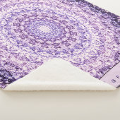 紫パーソナライズされた石曼荼羅 シェルパブランケット (3/4)