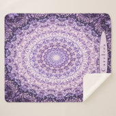 紫パーソナライズされた石曼荼羅 シェルパブランケット (正面(横))