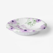 紫パーソナライズされた色の水色の花 ペーパーボウル (傾斜あり)
