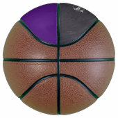 紫パーソナライズされた色の金ゴールド番号エッチング バスケットボール (右)